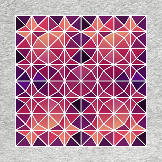 Sunset Geometric Grid Pattern by tanyadraws